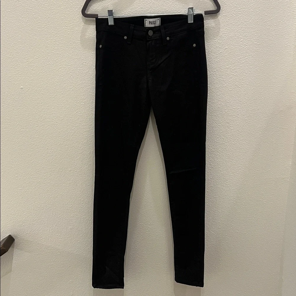 Paige Verdugo Ankle Zip black Skinny Jeans size 26 - Picture 3 of 13